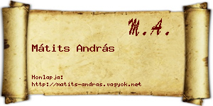 Mátits András névjegykártya