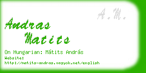 andras matits business card
